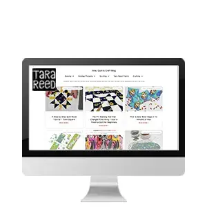 computer with blog posts from Tara Reed