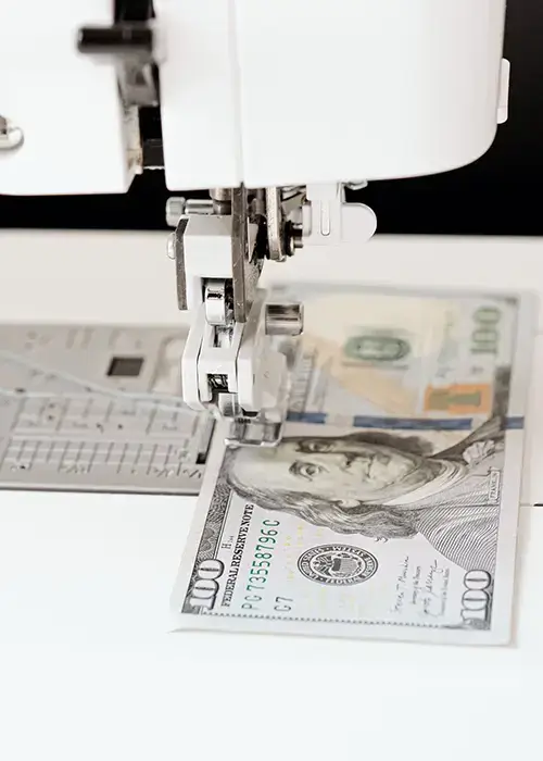 money on a sewing machine